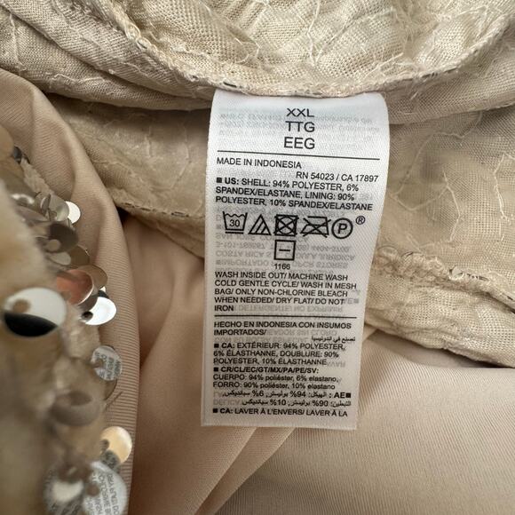 Old Navy size XXL Silver Sequin A-Line Maxi Skirt NWT Party - Picture 8 of 11